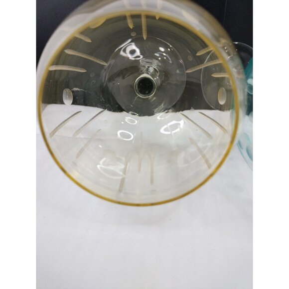 Set Of 3 Mikasa Cheers Pastel Large Balloon Wine Glasses Etched 9 1/2” - Picture 6 of 16